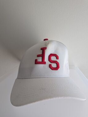 Laces Baseball Cap with Red SF Stitching